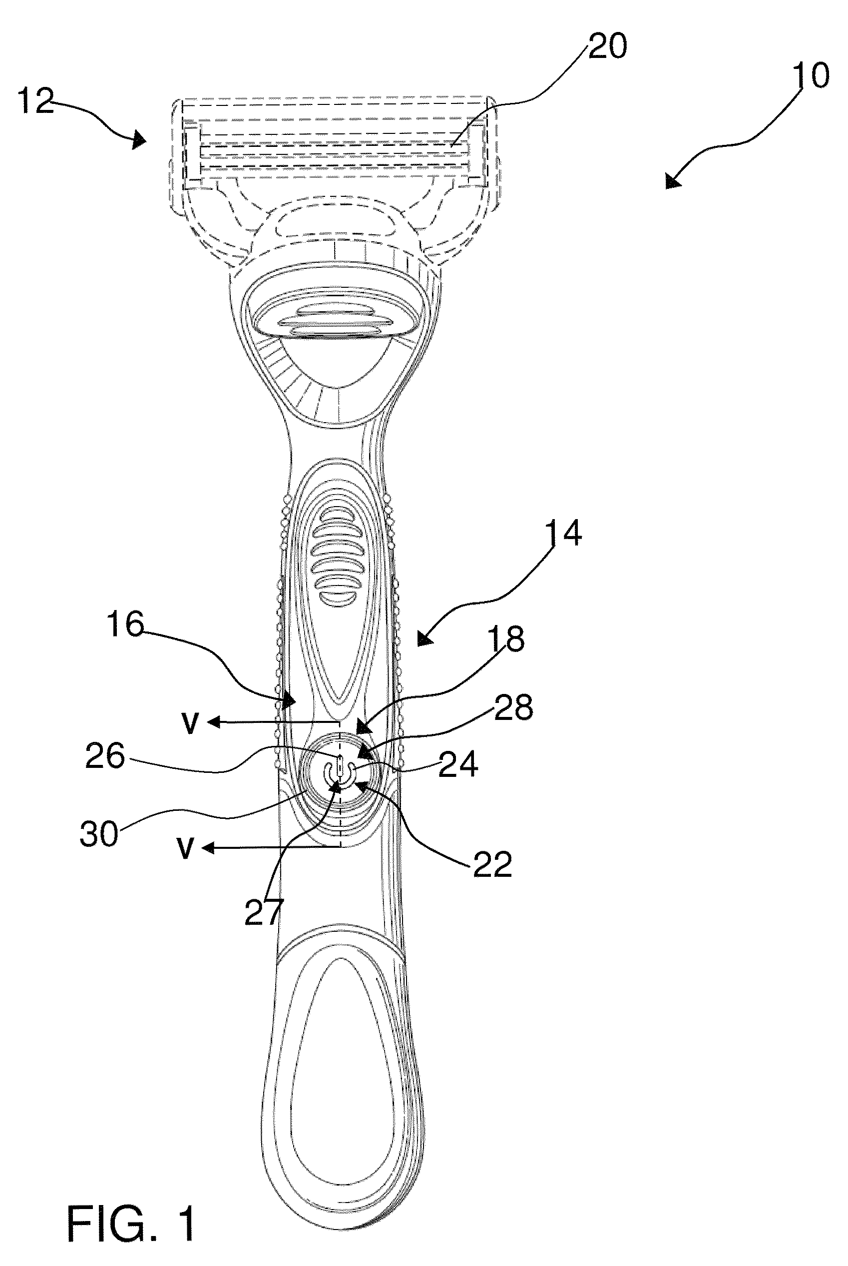 Device with an illuminated button assembly