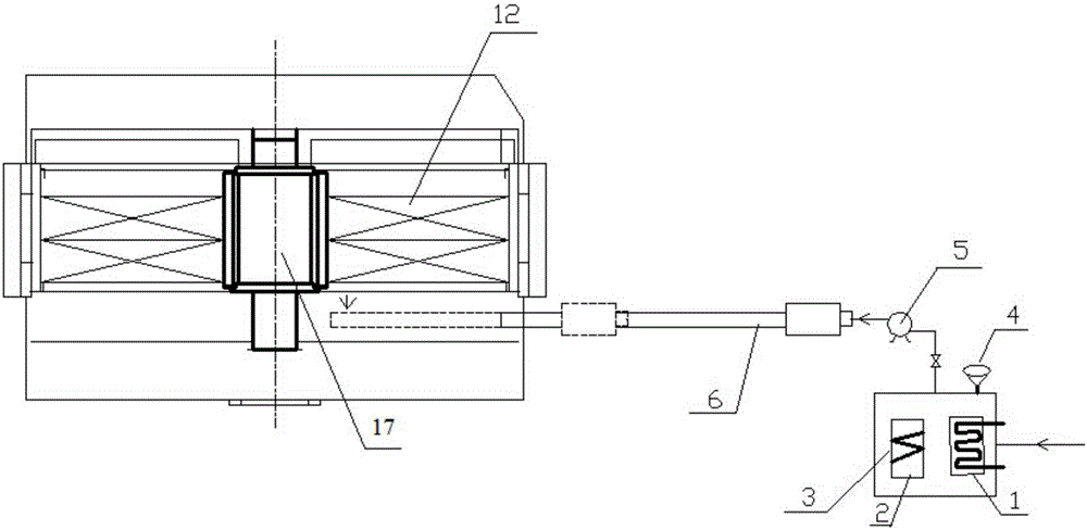 High-pressure-head low-flow non-isolated online cleaning device for rotary air preheater