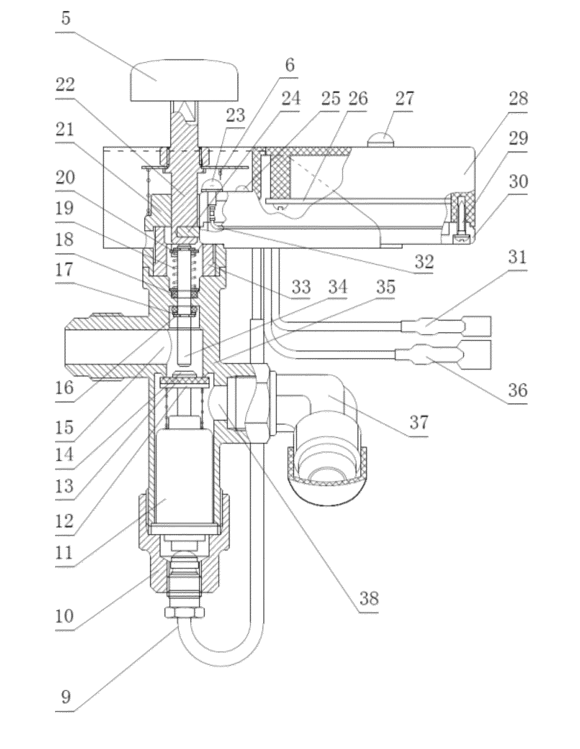 Gas valve control device