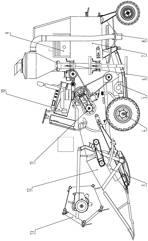 Plot grain combine harvester