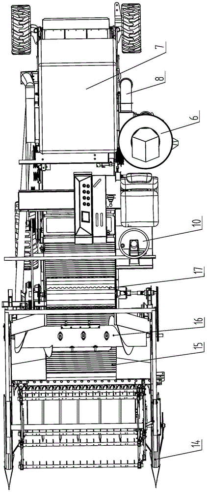 Plot grain combine harvester