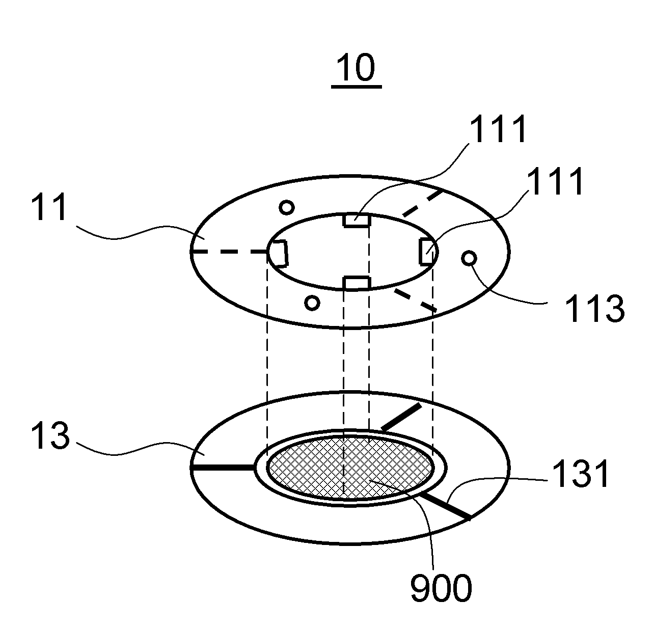 Wafer fixing device used in deposition film forming device