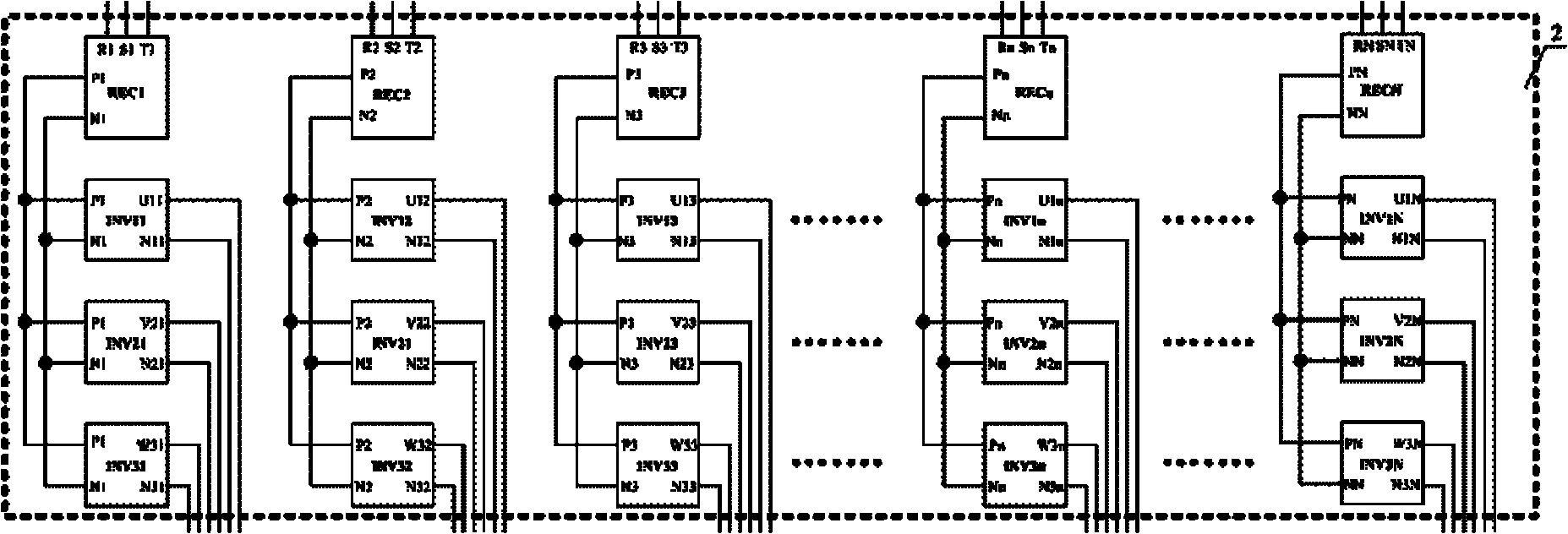 Medium voltage frequency conversion power circuit system