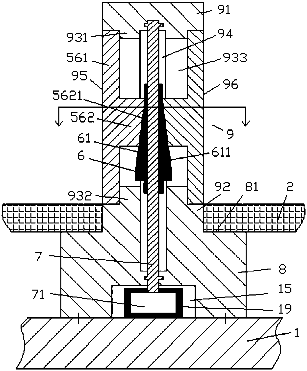 Noise-reduction fixing column device applied to PCBs