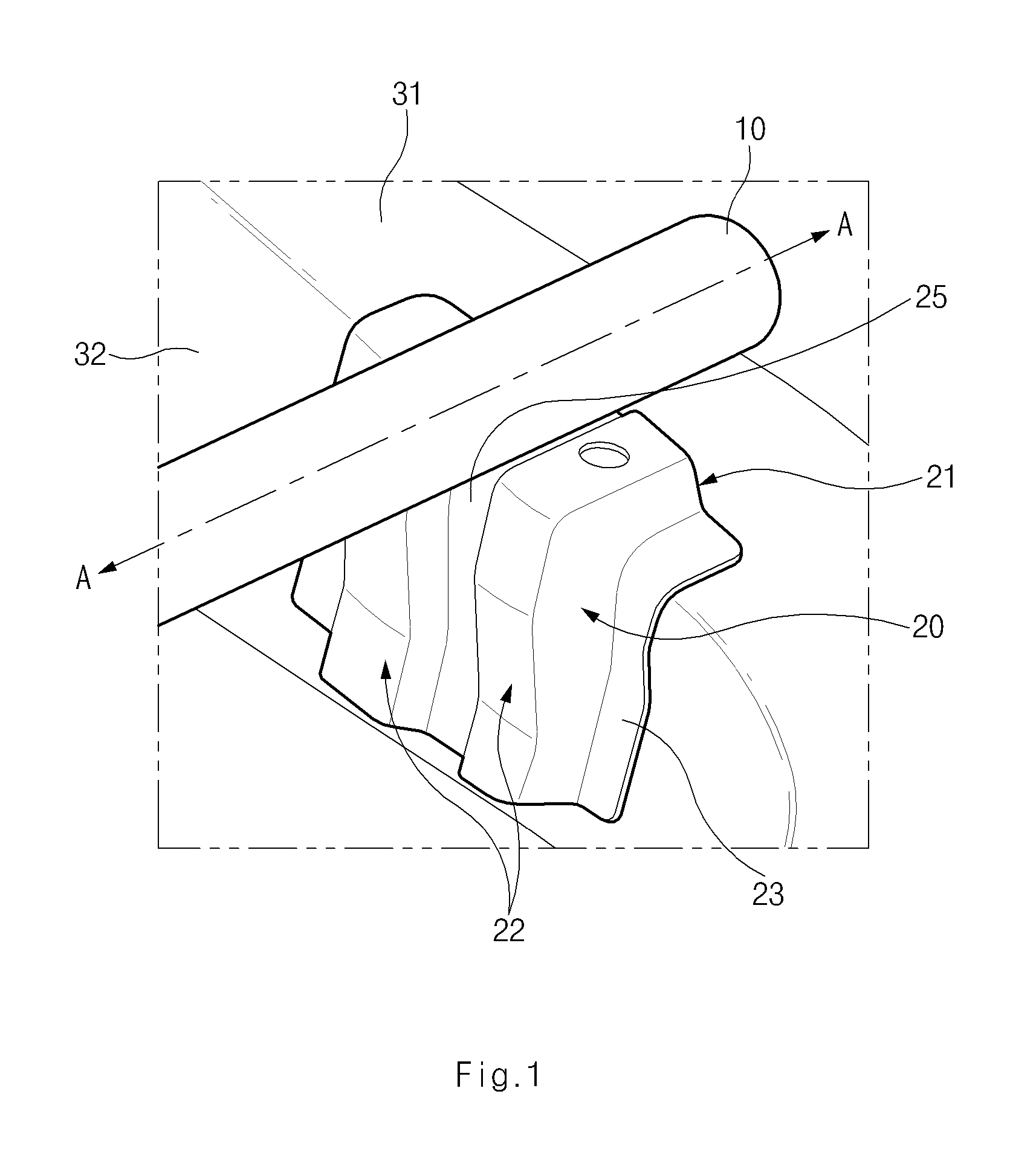 Supporting structure of door impact beam for vehicle