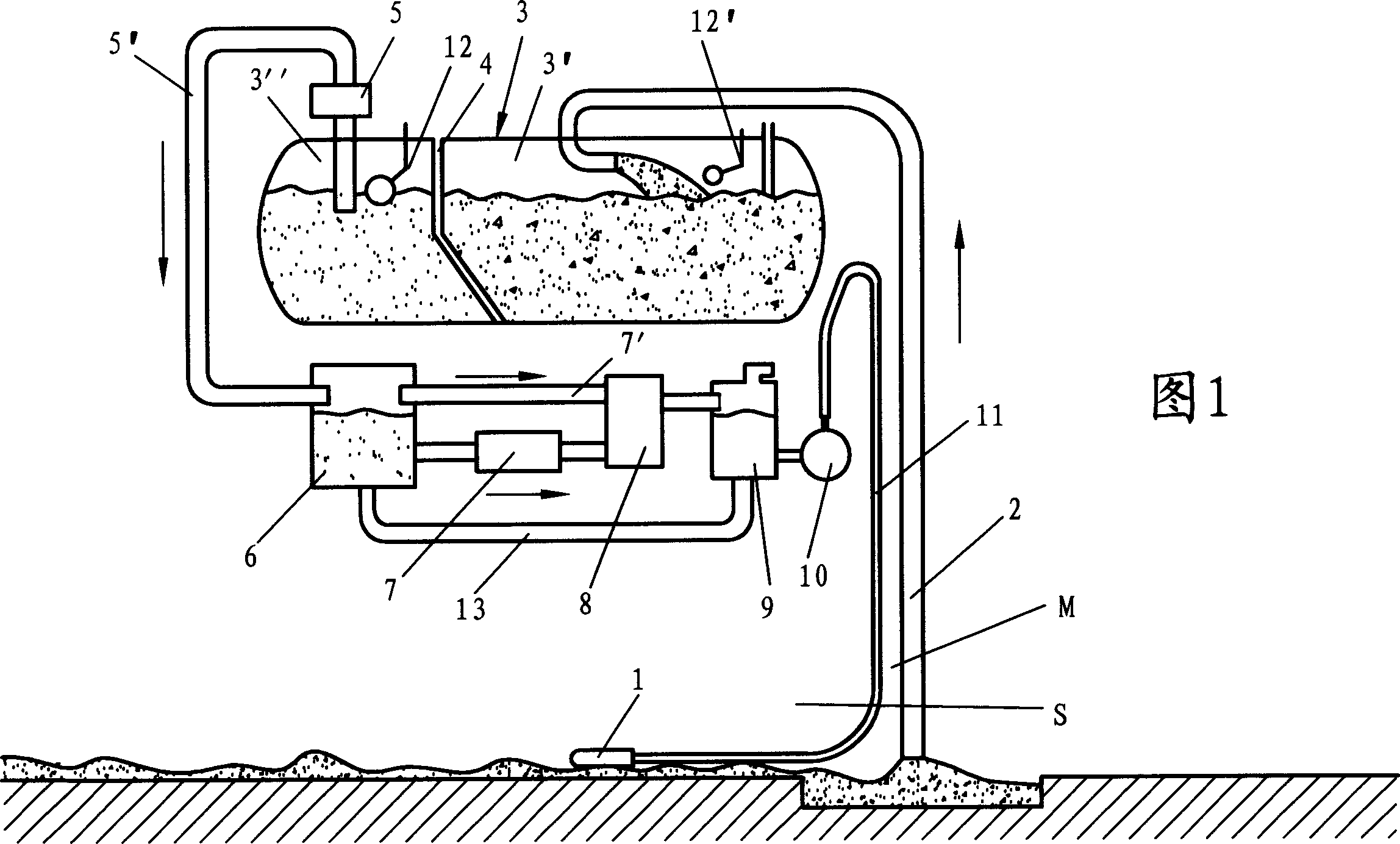 Apparatus for cleaning-out deposited sludge in fluid pool