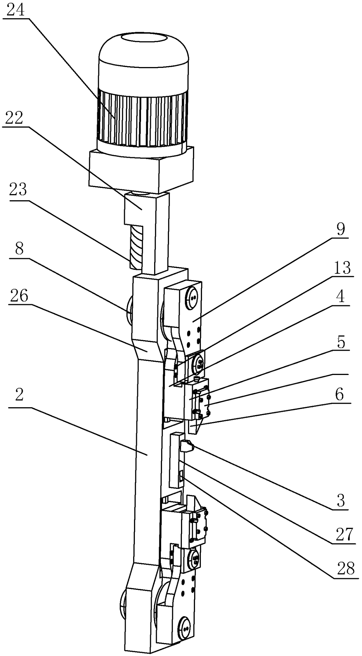 Cutting mechanism of spring coiling machine