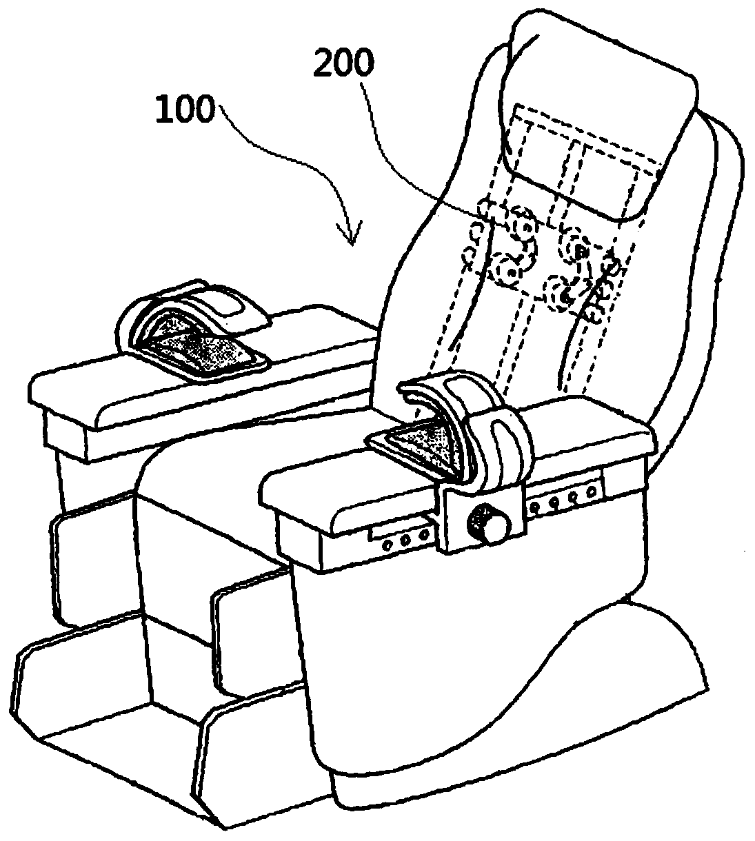 Massage mechanism, massage control device with massage mechanism and massager