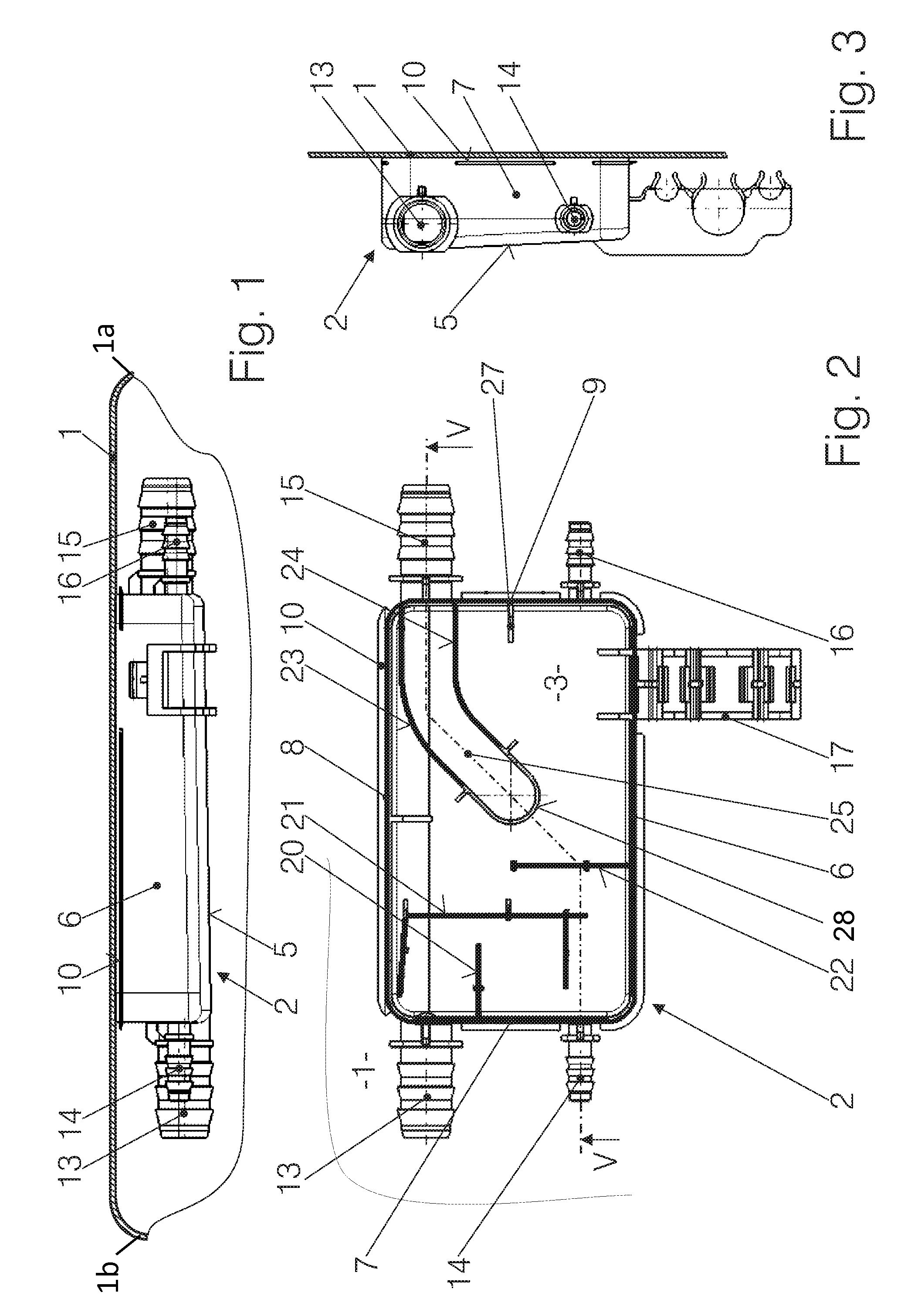 Fuel tank having a built-in auxiliary tank