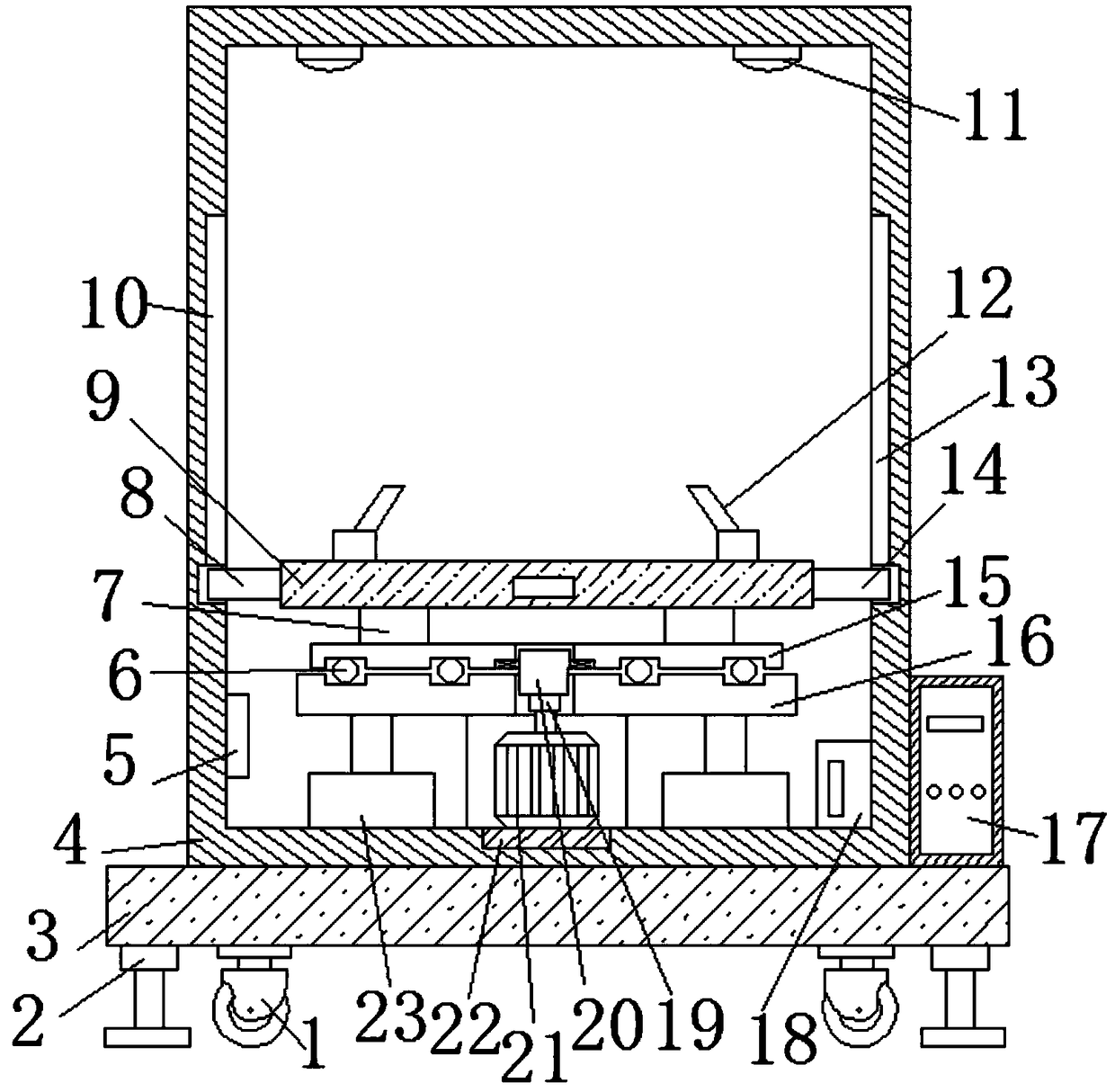Display device convenient for dust removal used for computer hardware development