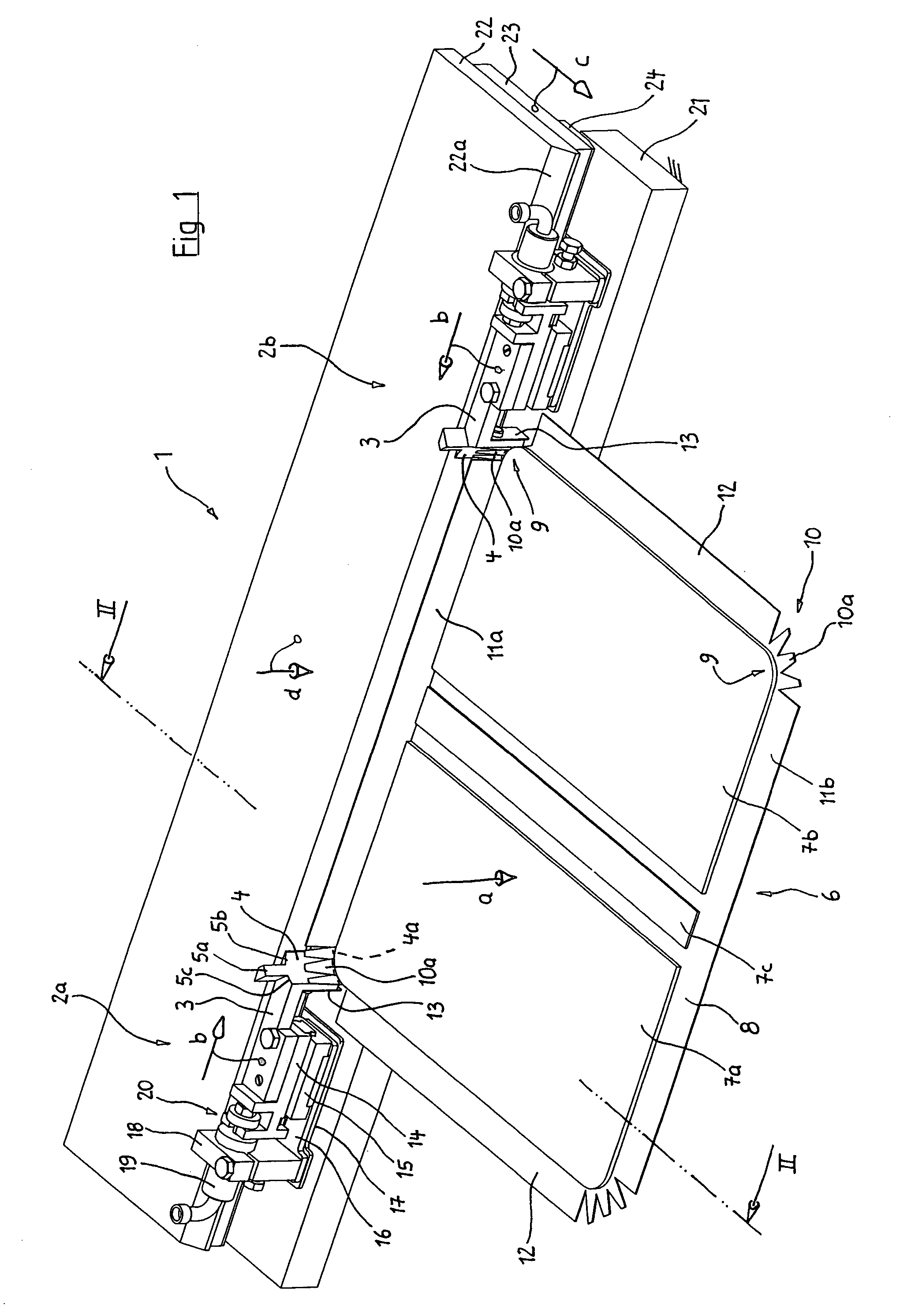 Method and device for producing cases with rounded corners