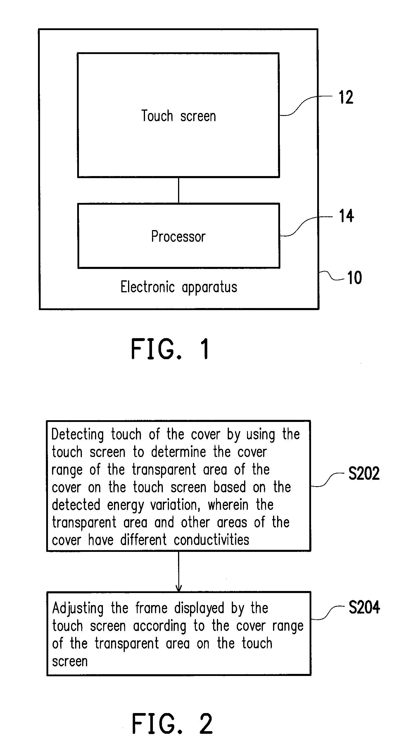Method and electronic apparatus for adjusting display frames by detecting touch of cover