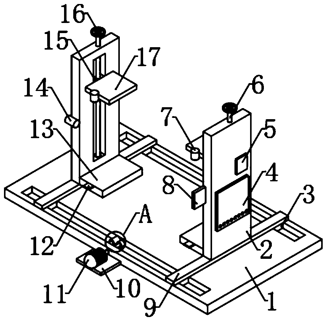 Width adjusting device for bus duct processing and operation method thereof