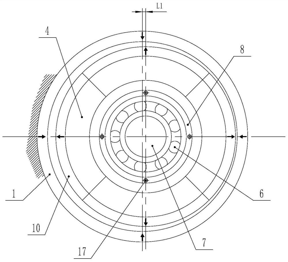 Variable-rigidity radial permanent magnet bearing