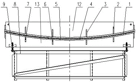 Bridge rotating construction rotating spherical hinge with self-centering function