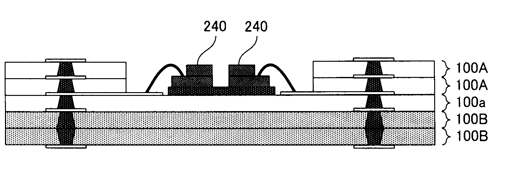 Multilayer wiring substrate having cavity portion