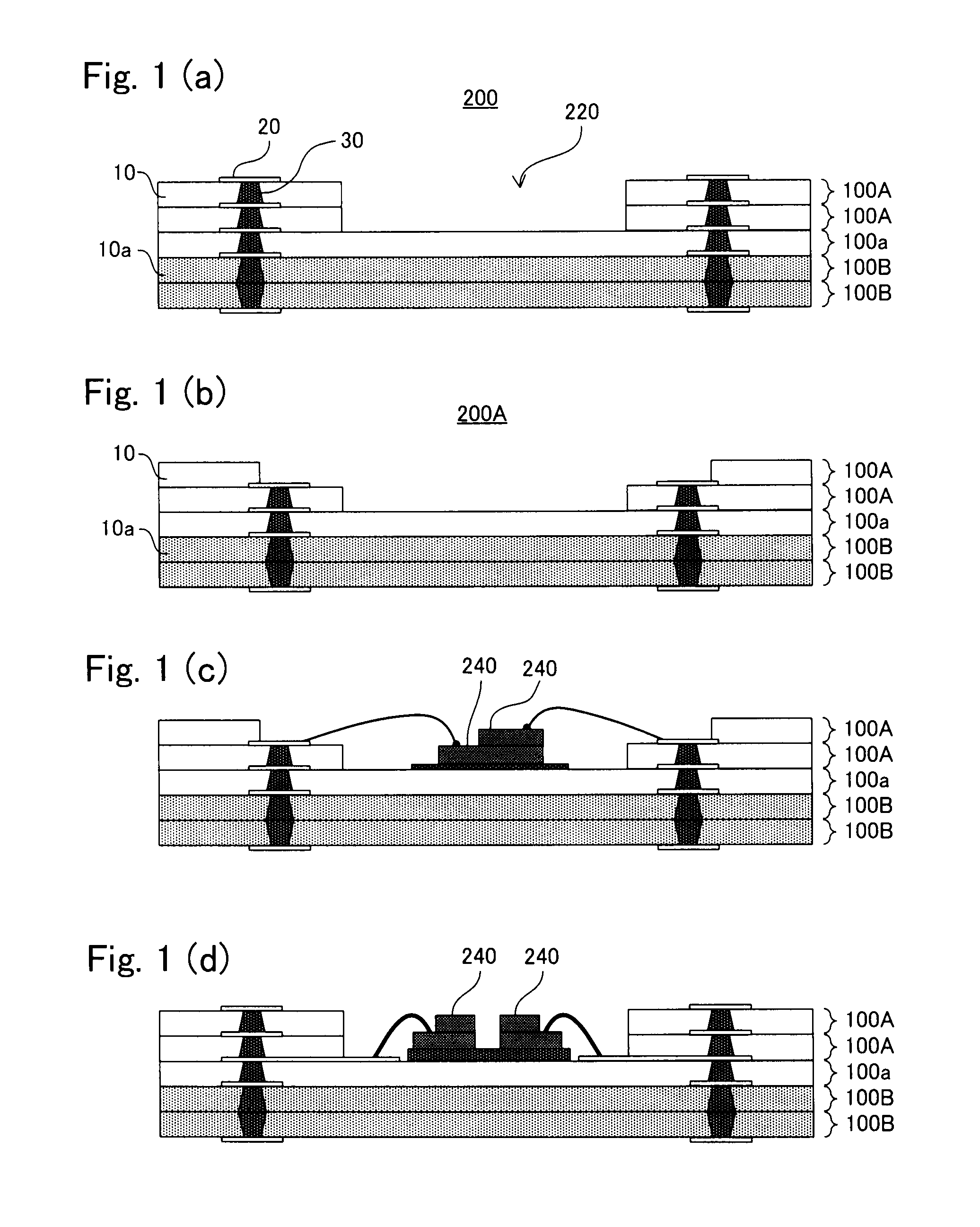 Multilayer wiring substrate having cavity portion