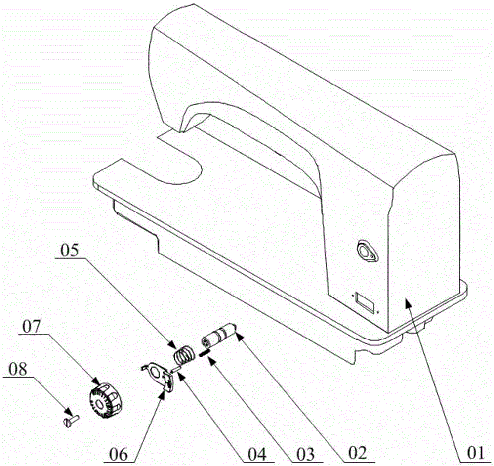 Stitch adjustment locking device and sewing machine