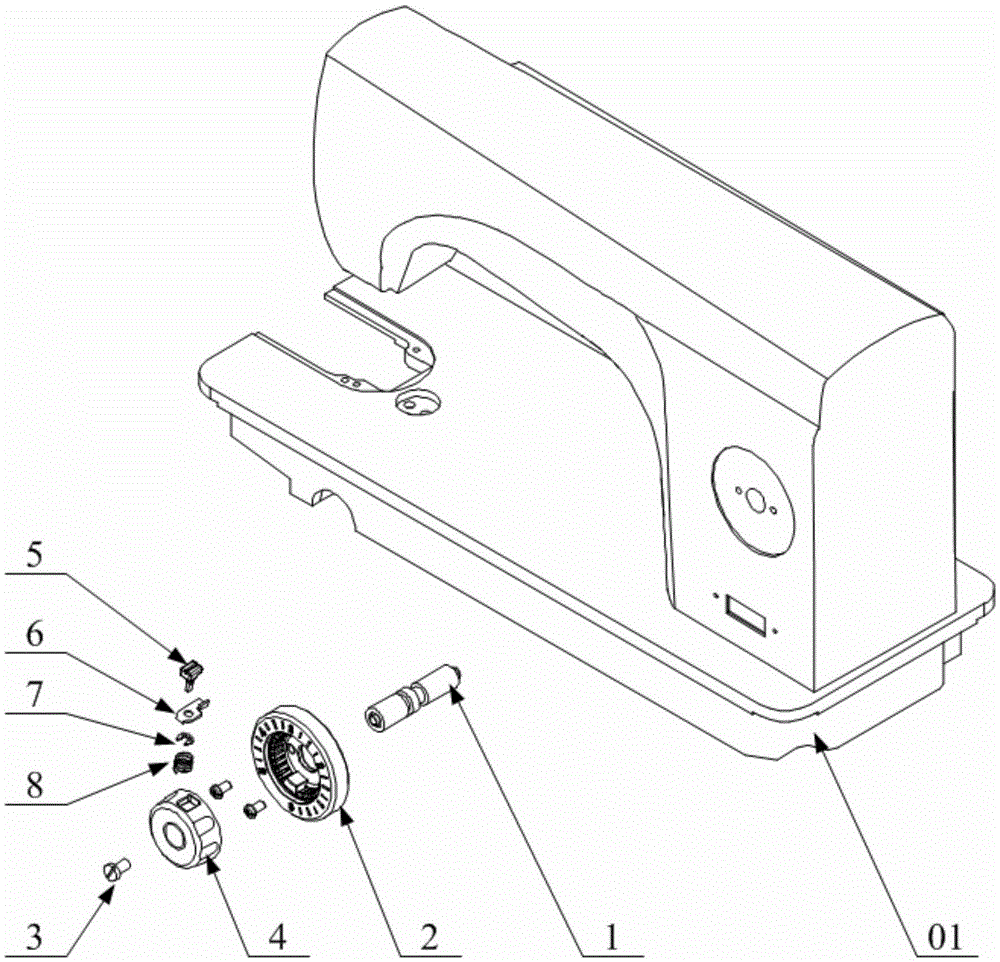 Stitch adjustment locking device and sewing machine