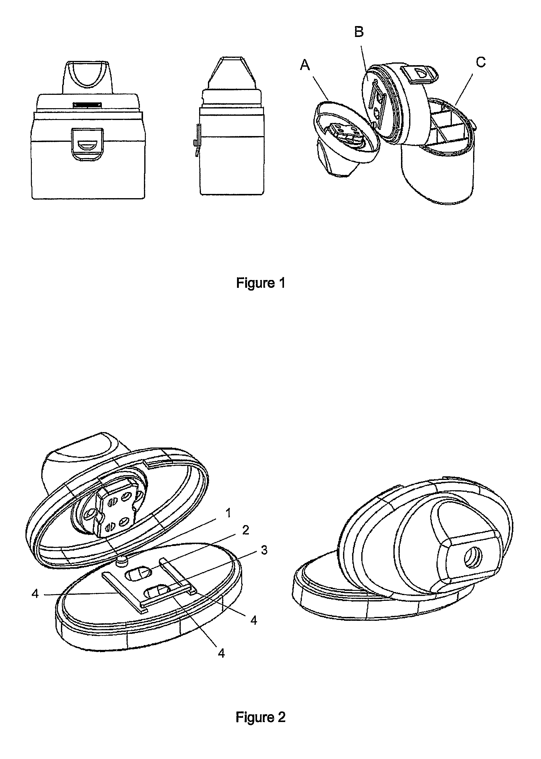 Dry powder inhalation device for the simultaneous administration of more than one medicament