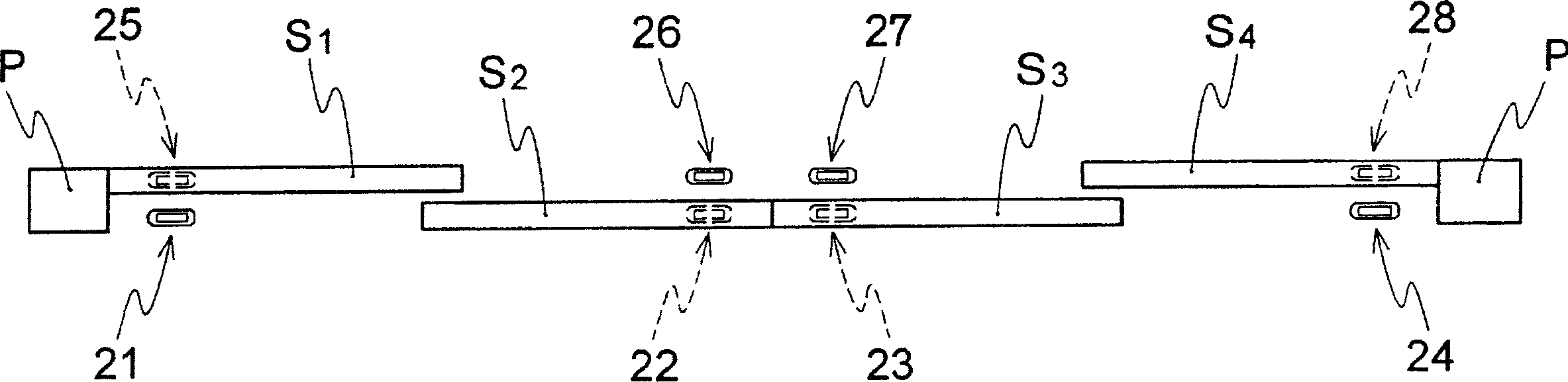 Steady rest device for suspension sliding door