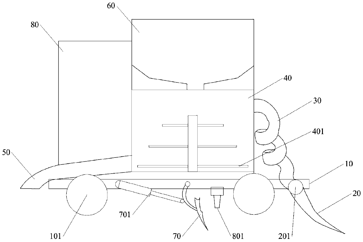 Soil heavy metal treatment device and treatment method