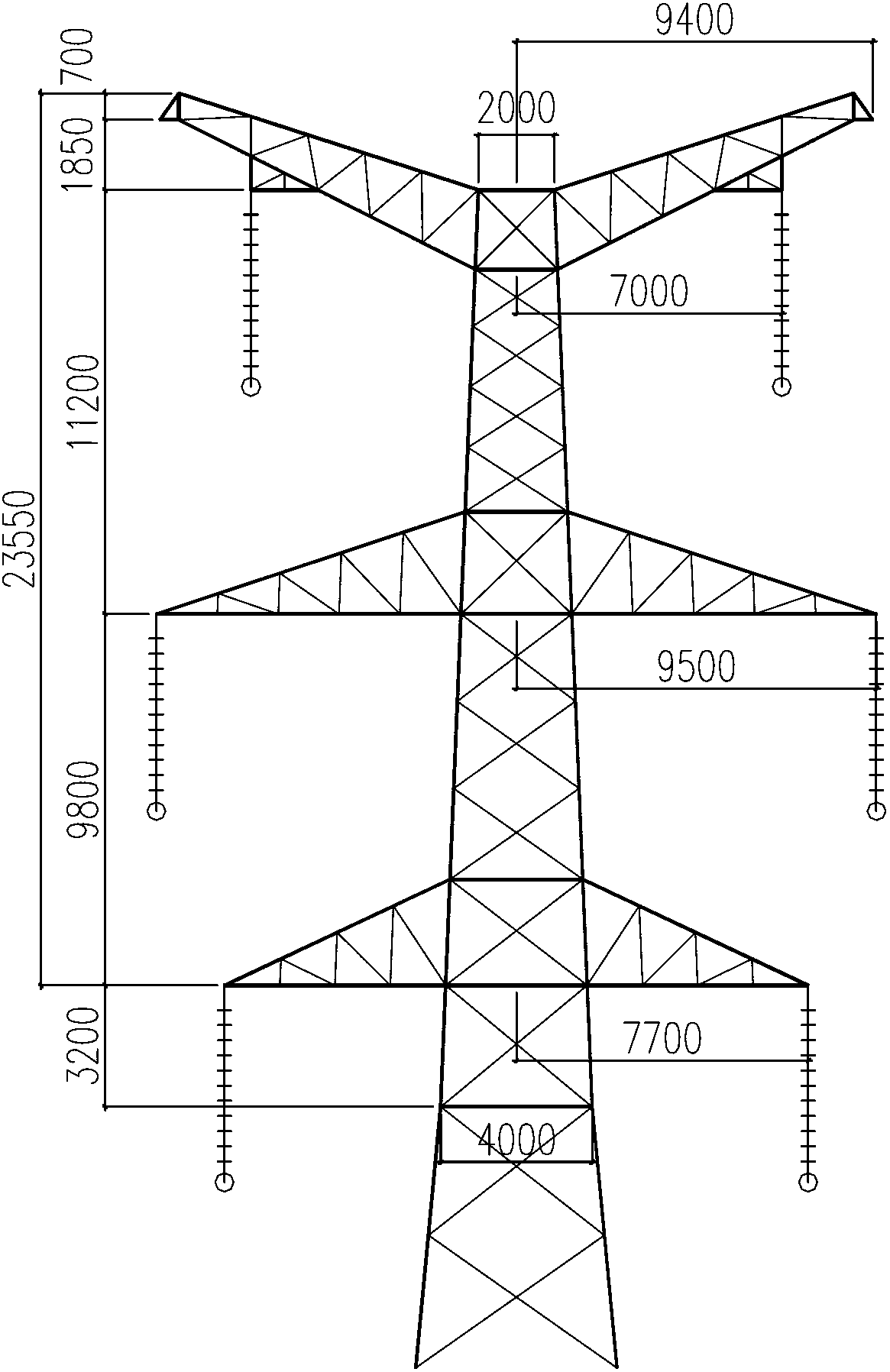 Double loop VIV (vortex induced vibration) string-drum-shaped tangent tower