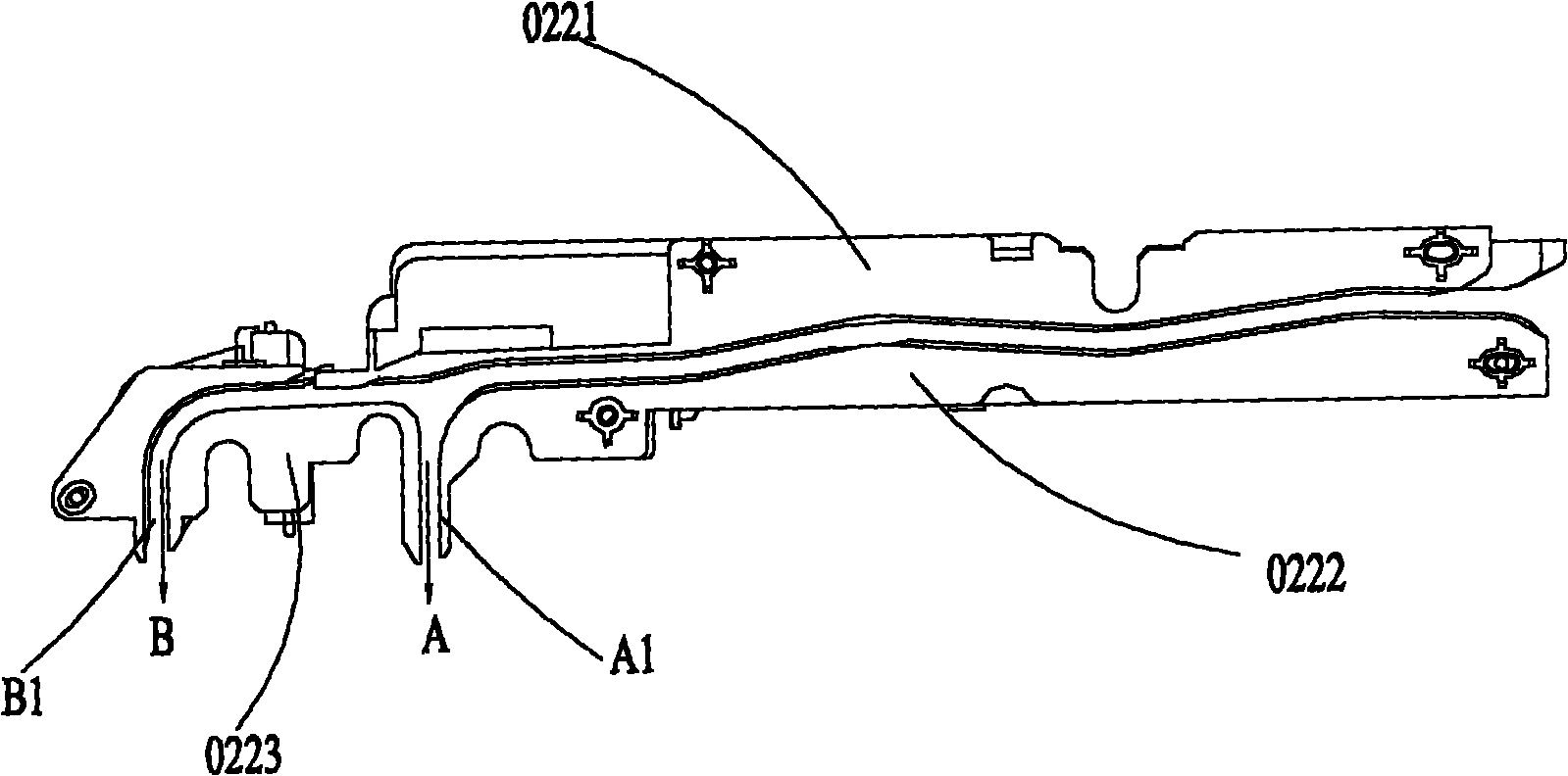 Reversible paper money transmission path device