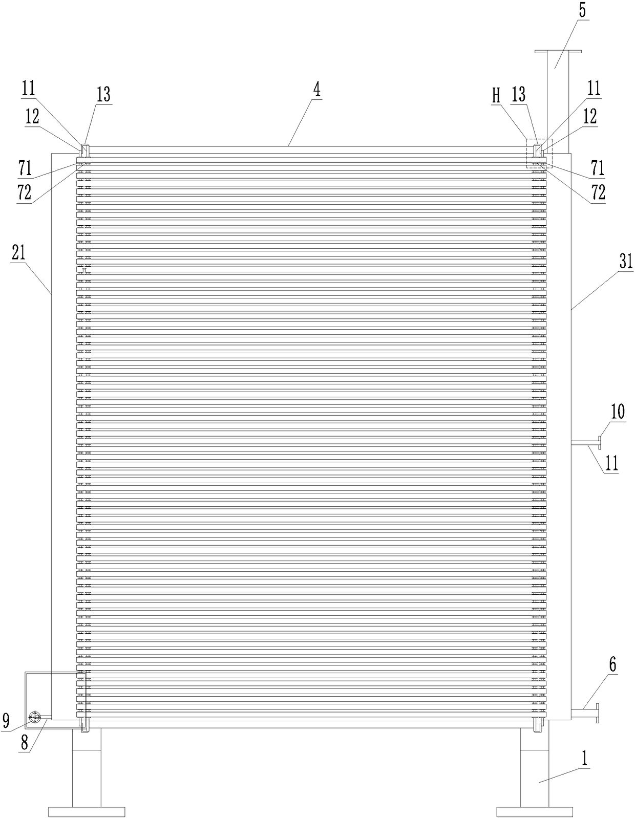 Titanium material heat exchange device