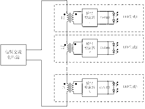 Current transformer-based light-emitting diode (LED) driving circuit