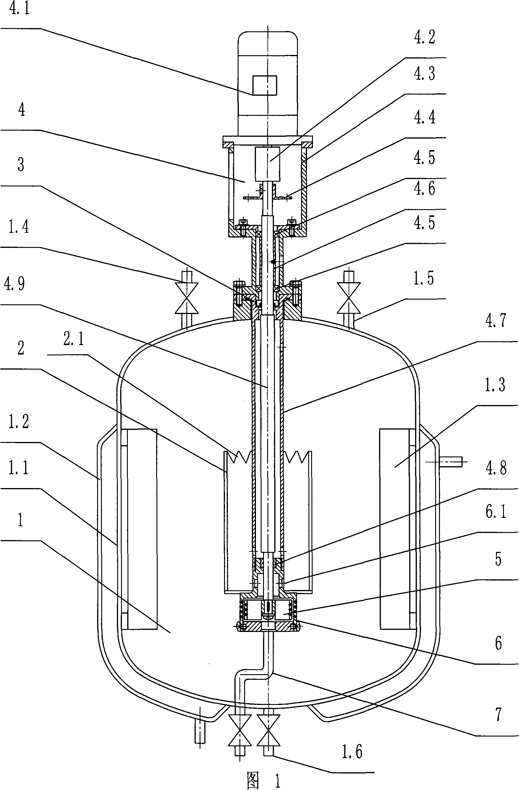Self-suction type inner circulation overweight field gas-liquid reactor