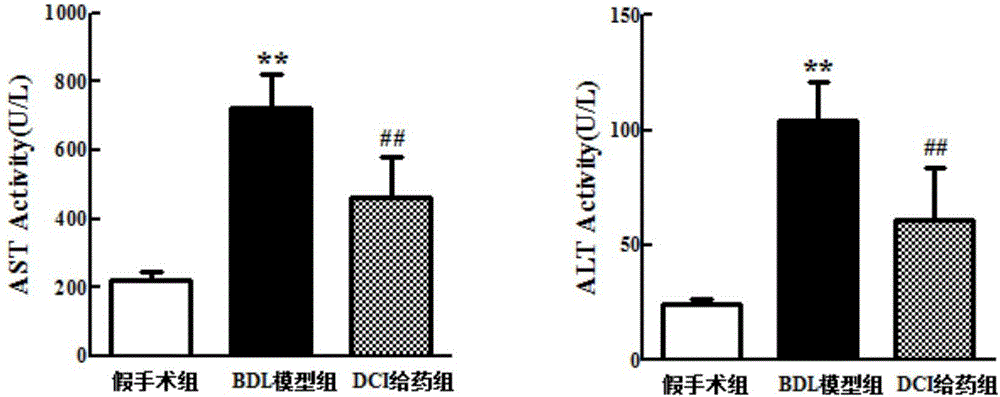 Application of D-chiro-inositol in preparation of hepatic fibrosis resisting medicine