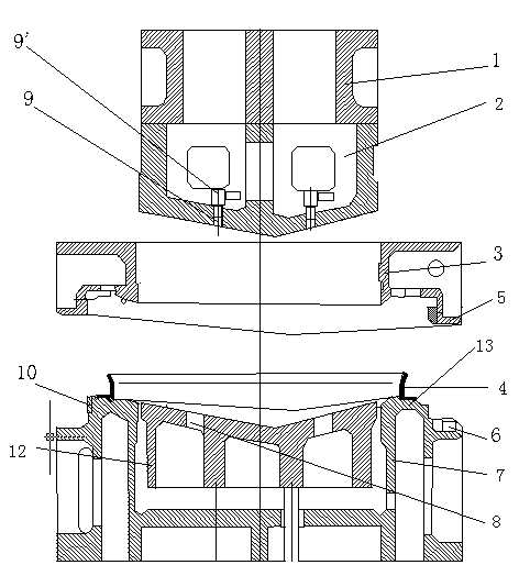 Covering part forming mold and design and use method thereof