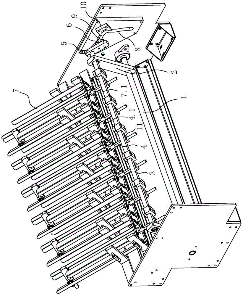 Support box taking device