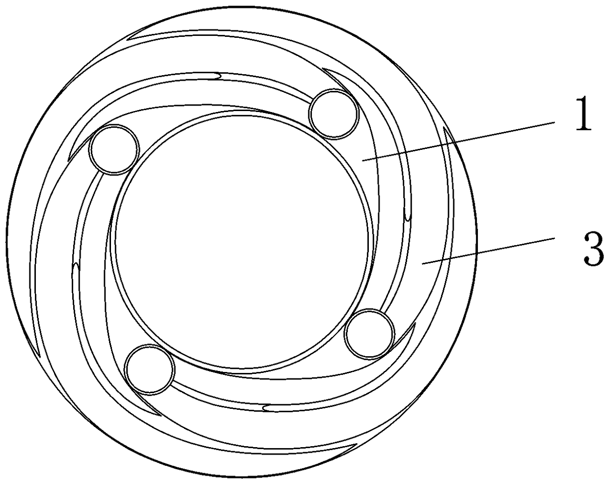 Fan blade structure of invisible fan lamp