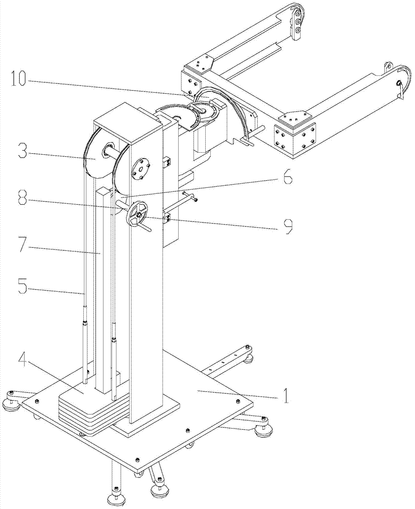 Lifting device controlling measuring head to move and be positioned on Z axis