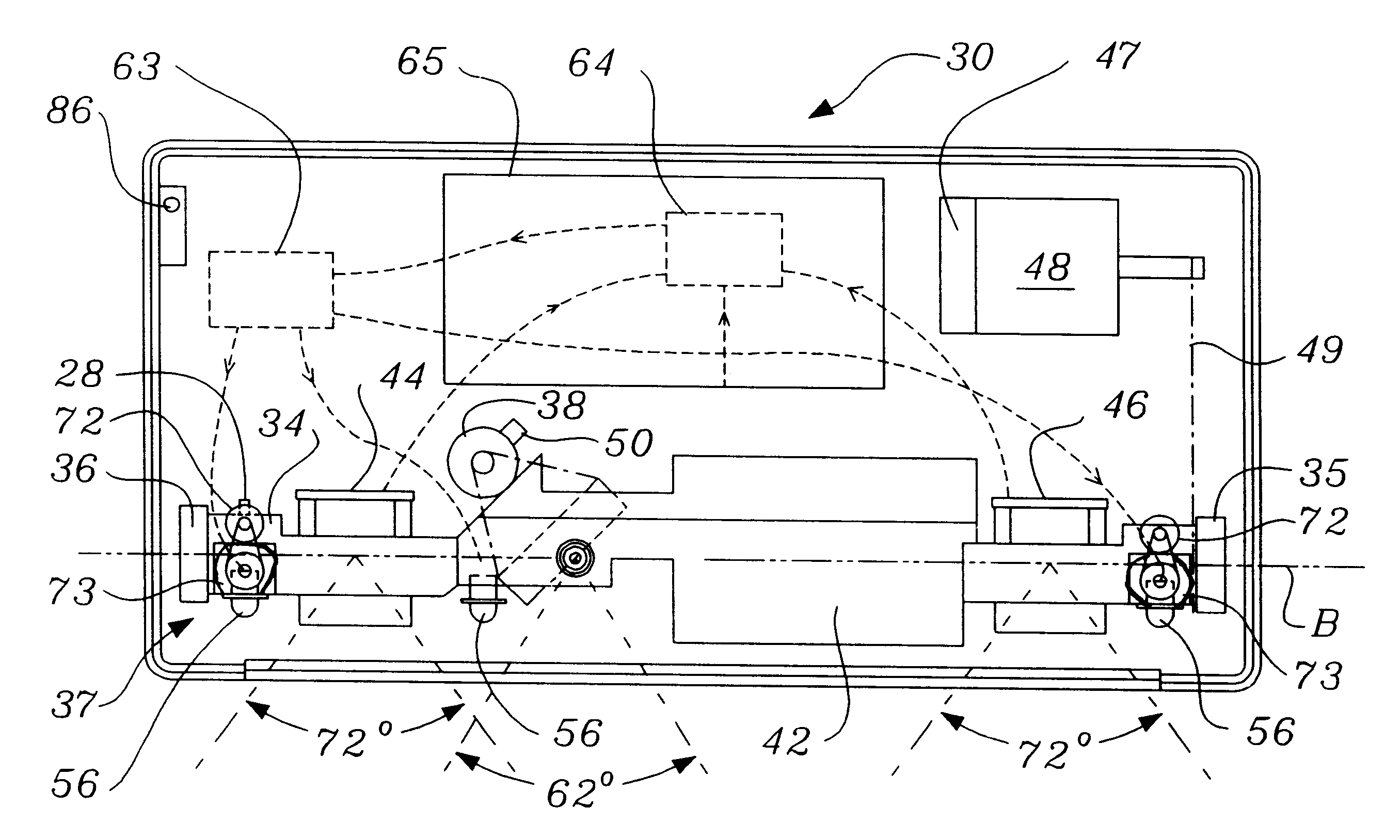 Compact imaging device incorporating rotatably mounted cameras