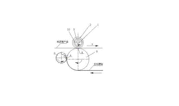 Side sticker adhesion device for paper diaper production line