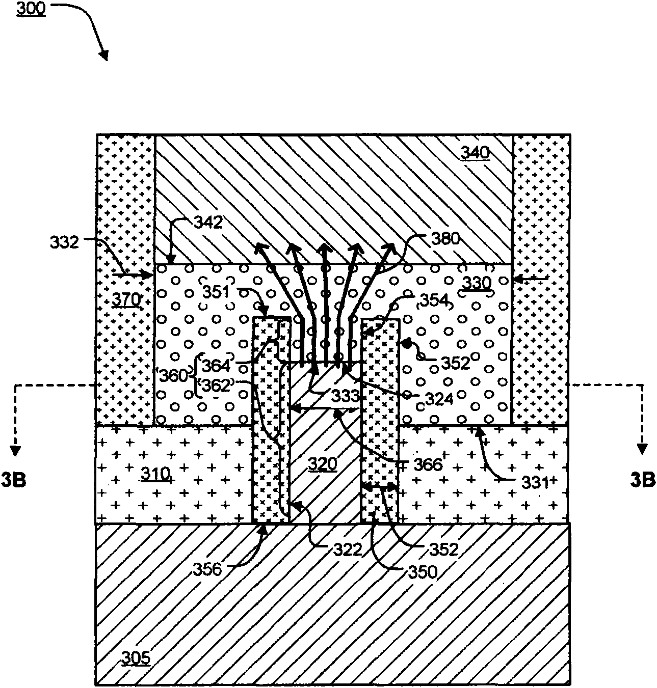 Thermal protect pcram structure and methods for making