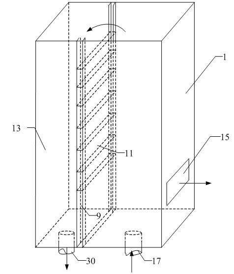 Method and device for simulating bottom sludge erosion and transmission feature in rectangular trough
