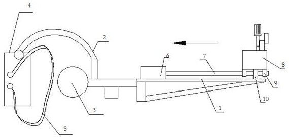 Dragging device special for high-voltage line hanging