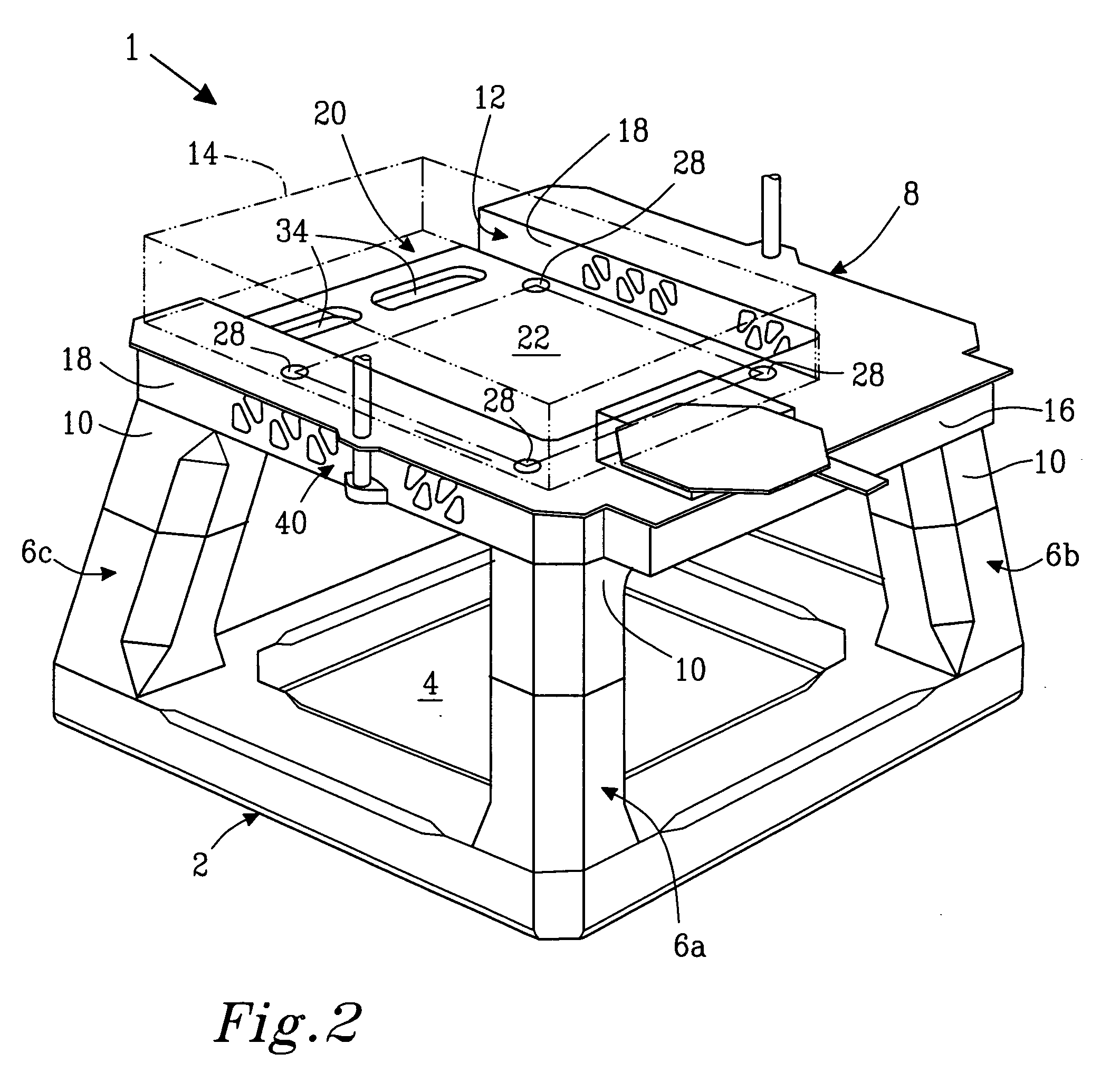 Semi-submersible offshore vessel and methods for positioning operation modules on said vessel