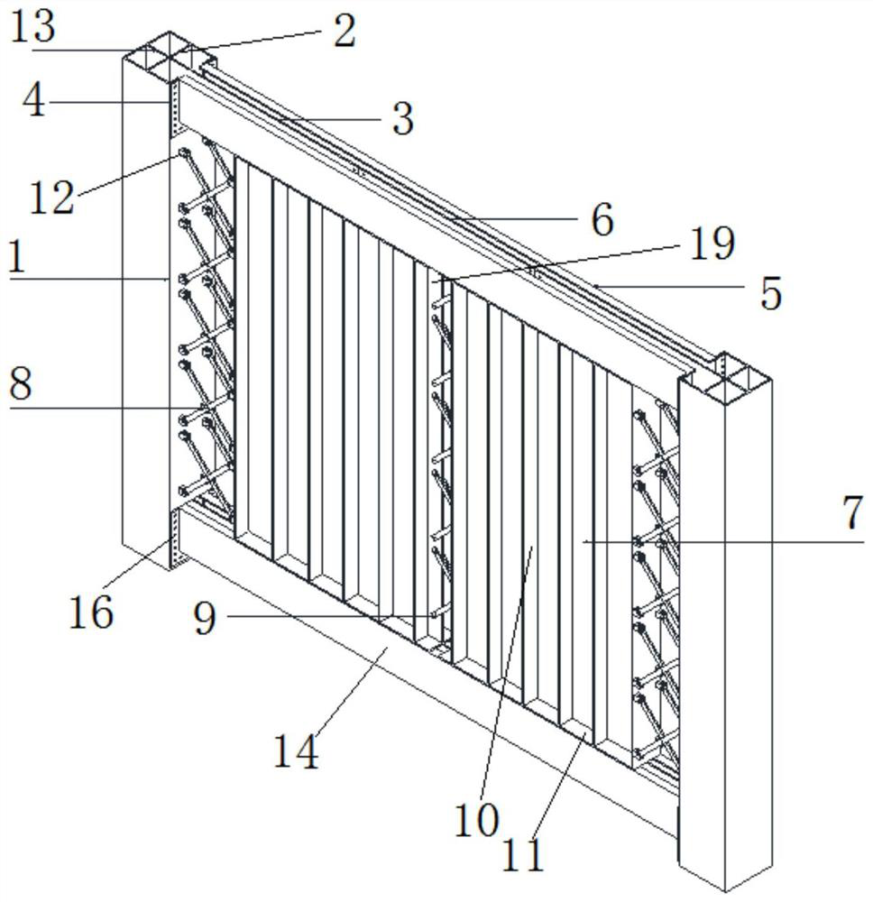 Short-limb steel plate shear wall with replaceable energy dissipation components and construction method thereof