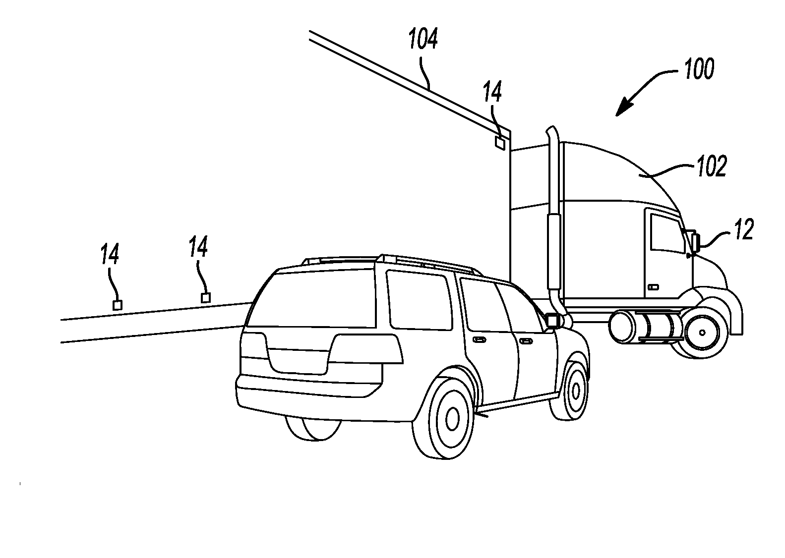 Retro-reflective radar patch antenna target for articulated vehicle trailer sensing