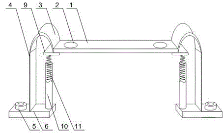 Automobile radiator mounting structure