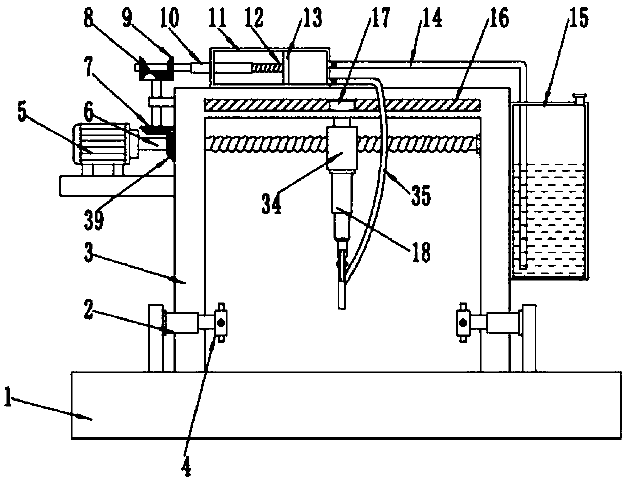 Steel pipe external-surface smearing device capable of automatic addition of rust removal oil