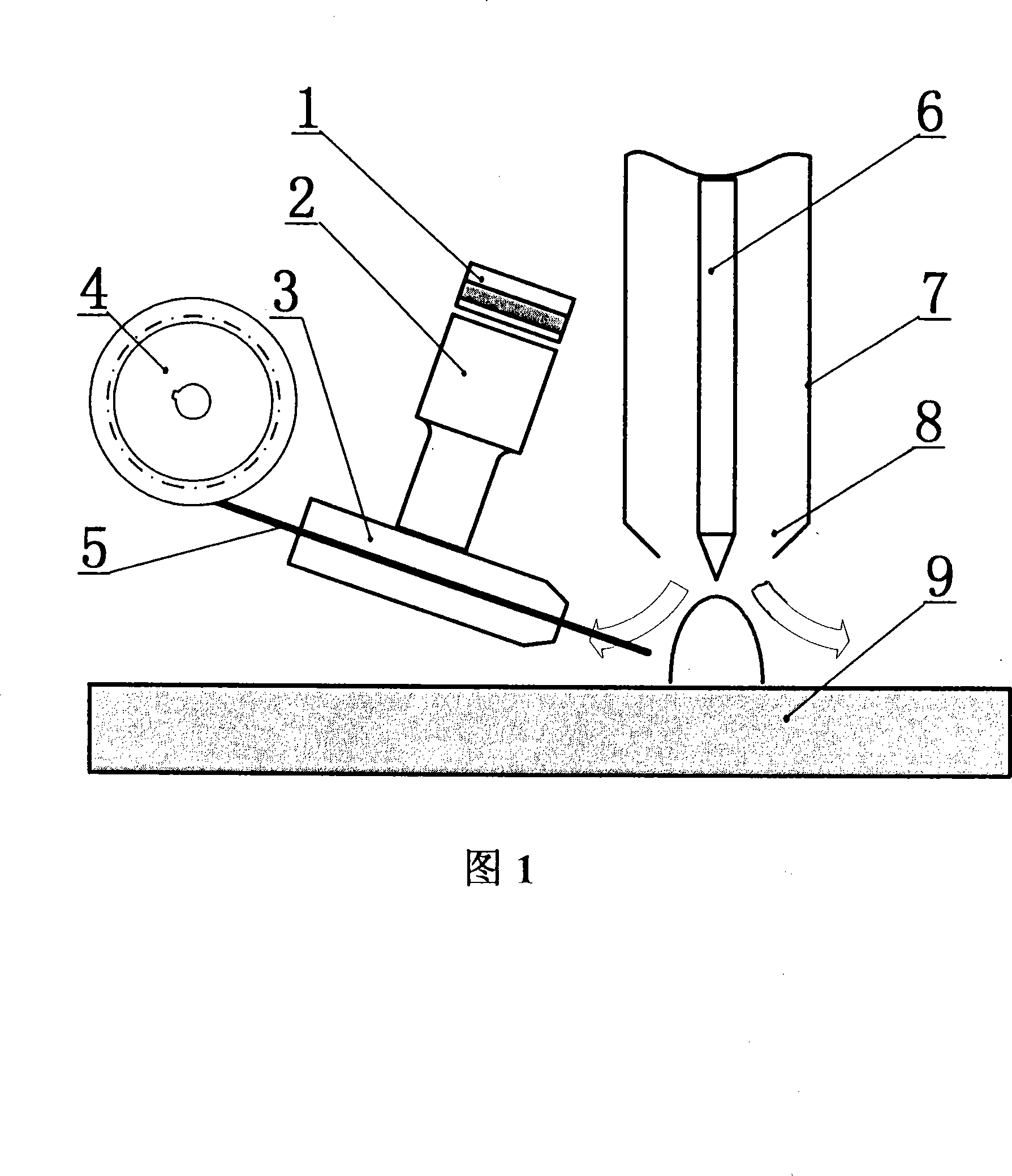 Ultrasonic vibration and welding stick feeding system compound welding method and device thereof