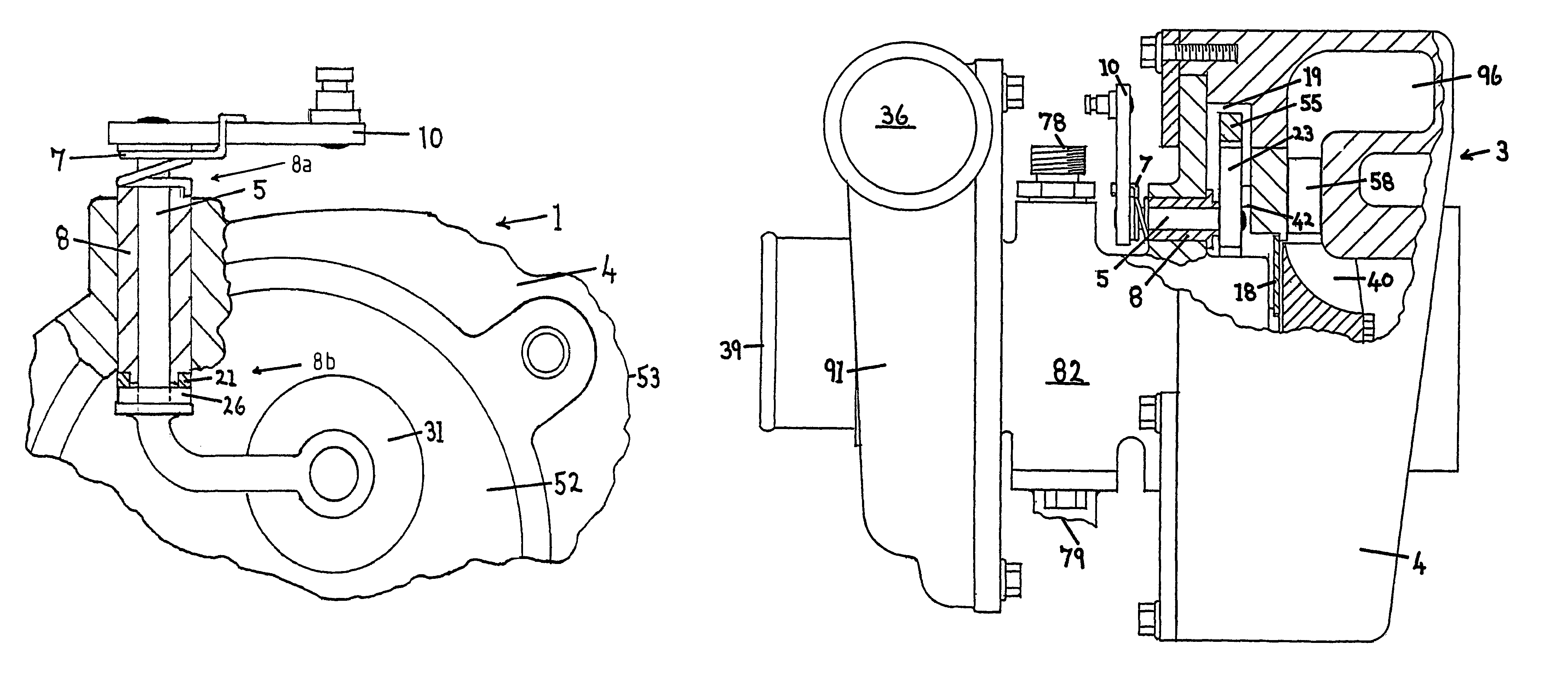 Turbocharger apparatus having an exhaust gas sealing system for preventing gas leakage from the turbocharger apparatus