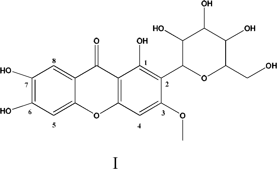 Application of 3-methoxyl mangiferin in preparing medicine used for treating post-stroke depression