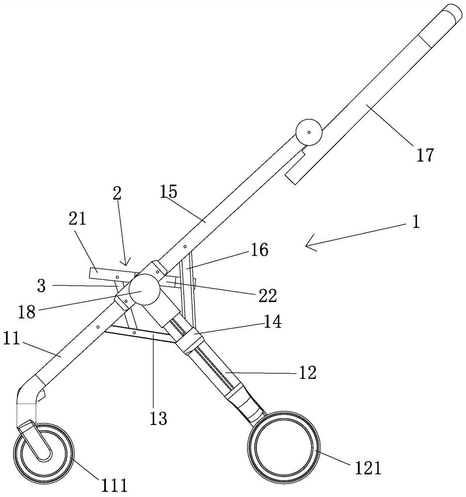 Baby carriage easy and convenient to fold and small in folding volume